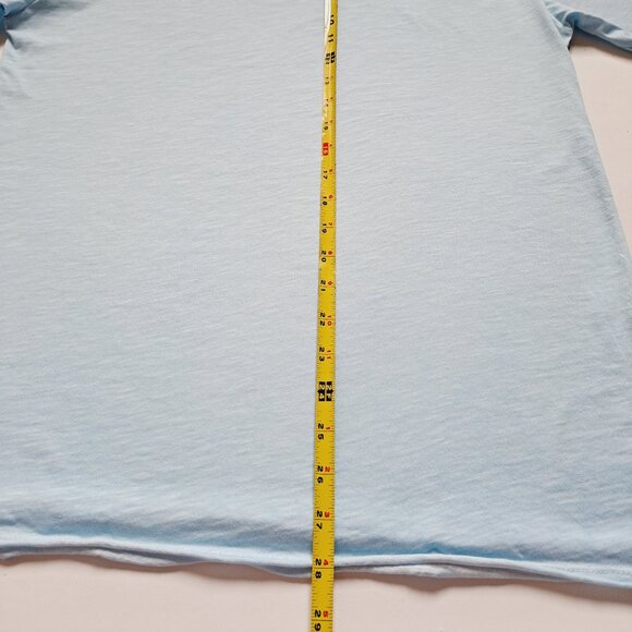 NEW Gionfriddo Men's Italian 100% Cotton Crew Neck Light Blue T-shirt Size L - Picture 10 of 13